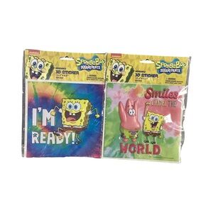 Nickelodeon SpongeBob SquarePants 3D Stickers Reusable 6.5 x 6.5” Eaxch